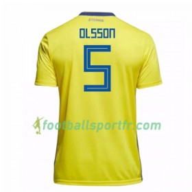 Tenue Suède Olsson 5 Domicile Coupe du monde 2018 Maillot de Foot
